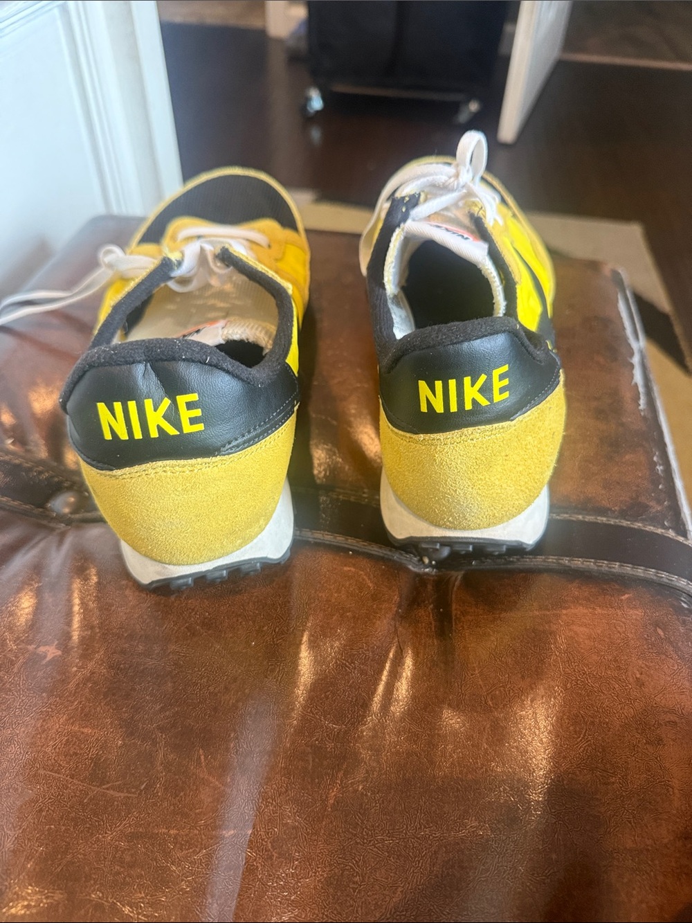 Nike Yellow and Black Low-Top Sneaker Pair - Picture 4 of 4